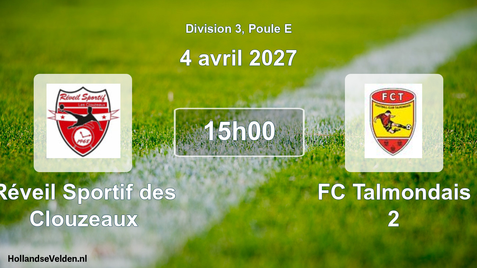 Match programmé: Réveil Sportif des Clouzeaux - FC Talmondais 2 (4 avril 2027)