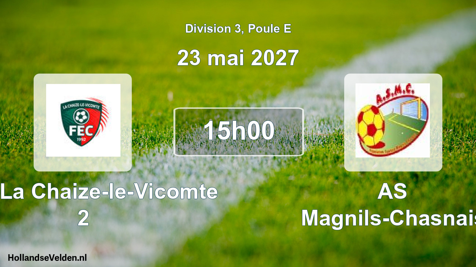 Match programmé: FEC La Chaize-le-Vicomte 2 - AS Magnils-Chasnais (23 mai 2027)