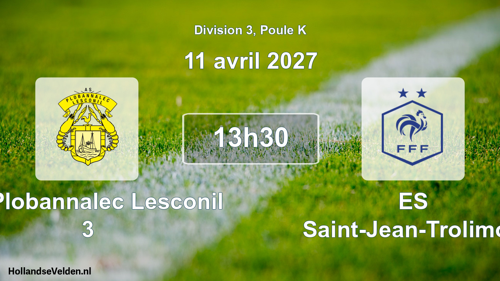 Scheduled Match: AS Plobannalec Lesconil 3 - ES Saint-Jean-Trolimon (11 April 2027)