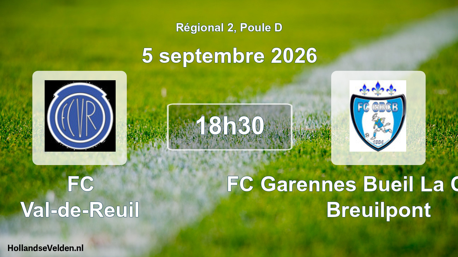 Scheduled Match: FC Val-de-Reuil - FC Garennes Bueil La Couture Breuilpont (5 September 2026)