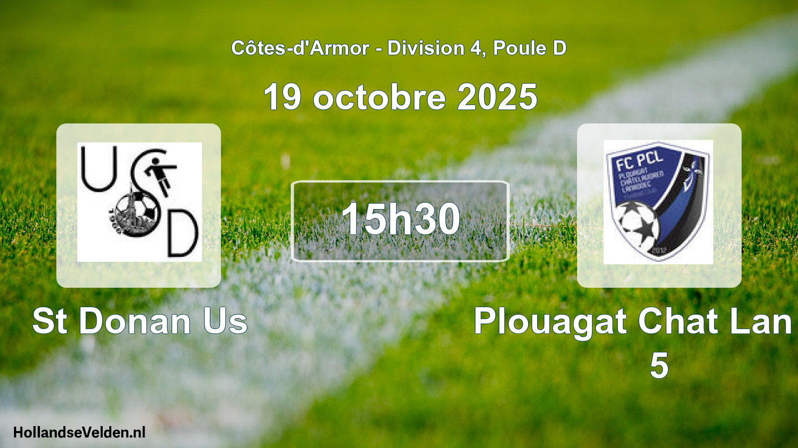 Geplande wedstrijd: St Donan Us - Plouagat Chat Lan Fc 5 (19 oktober 2025)