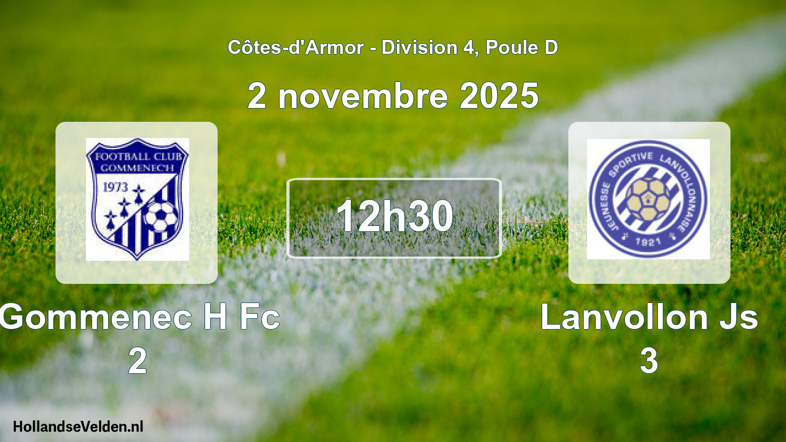 Scheduled Match: Gommenec H Fc 2 - Lanvollon Js 3 (2 November 2025)