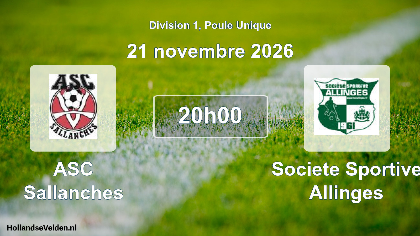 Scheduled Match: ASC Sallanches - Societe Sportive Allinges (21 November 2026)