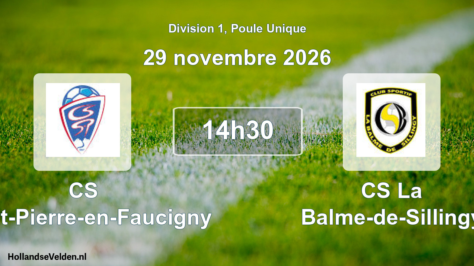 Scheduled Match: CS Saint-Pierre-en-Faucigny - CS La Balme-de-Sillingy (29 November 2026)