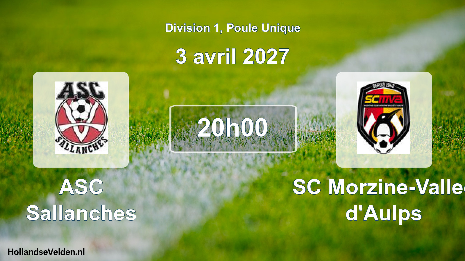 Scheduled Match: ASC Sallanches - SC Morzine-Vallee d'Aulps (3 April 2027)