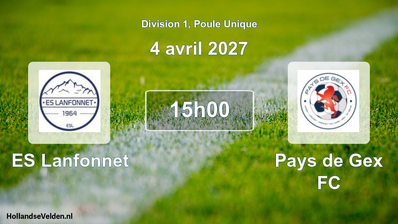 Scheduled Match: ES Lanfonnet - Pays de Gex FC (4 April 2027)