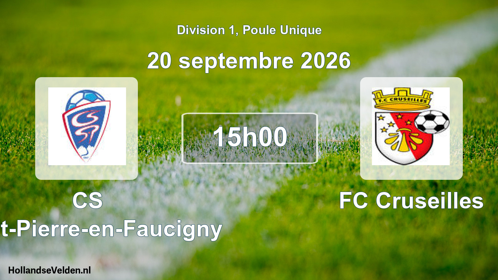 Scheduled Match: CS Saint-Pierre-en-Faucigny - FC Cruseilles (20 September 2026)