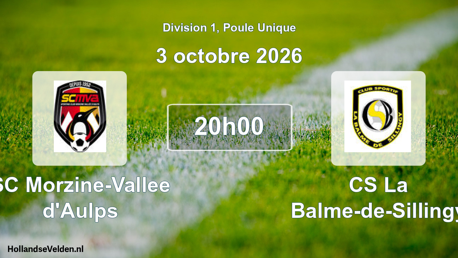 Scheduled Match: SC Morzine-Vallee d'Aulps - CS La Balme-de-Sillingy (3 October 2026)