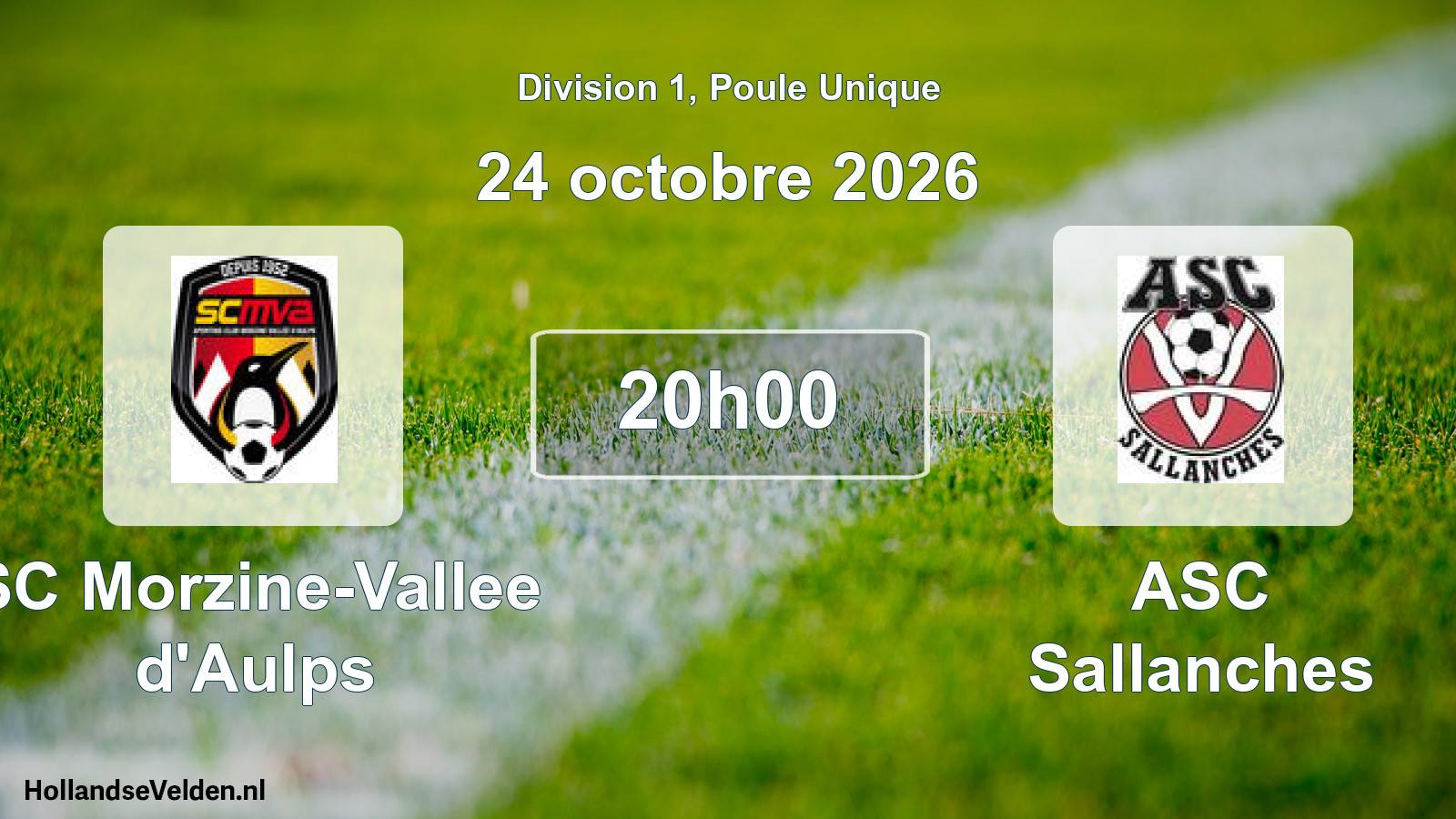 Scheduled Match: SC Morzine-Vallee d'Aulps - ASC Sallanches (24 October 2026)