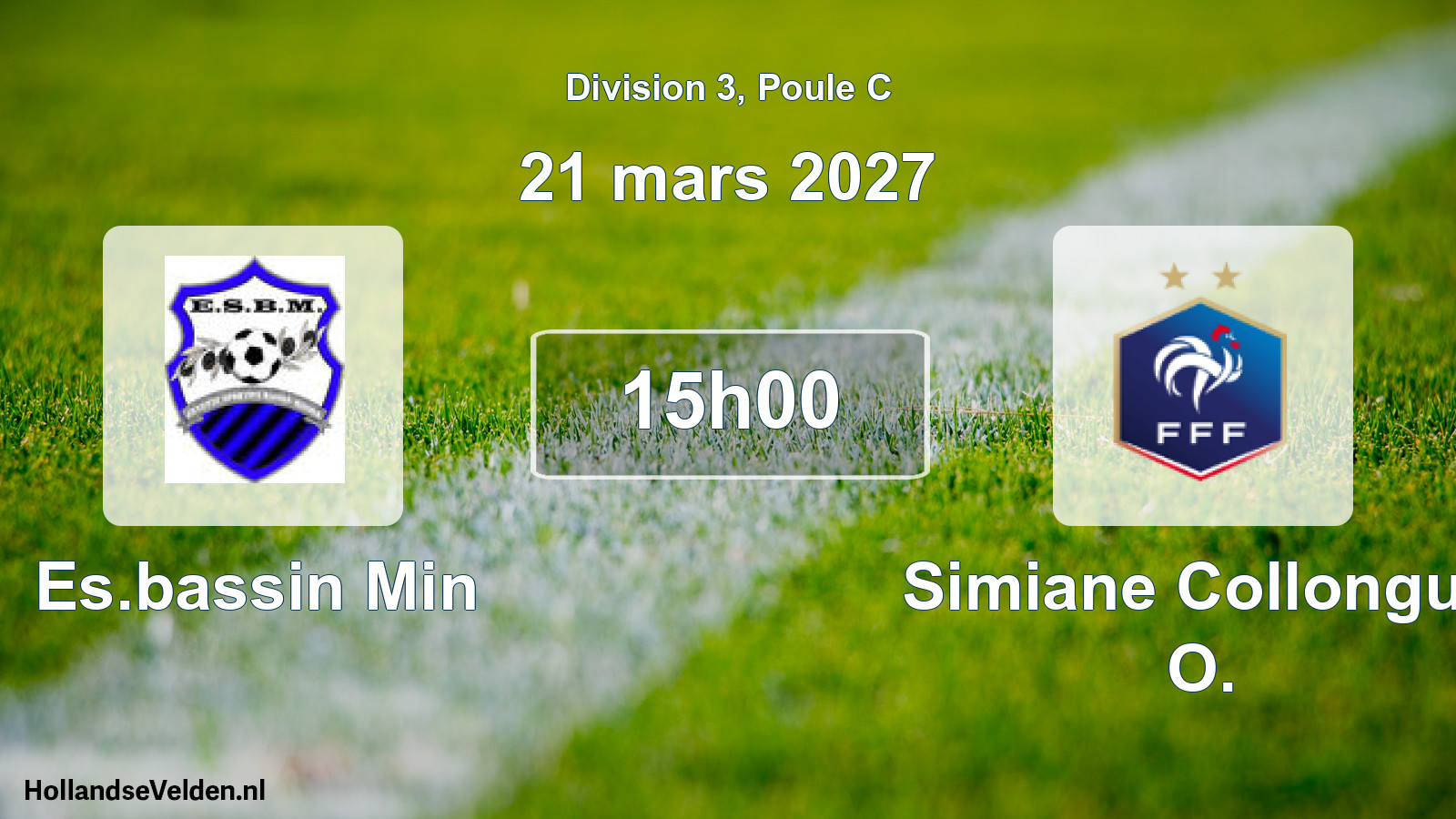 Match programmé: Es.bassin Min - Simiane Collongue O. (21 mars 2027)