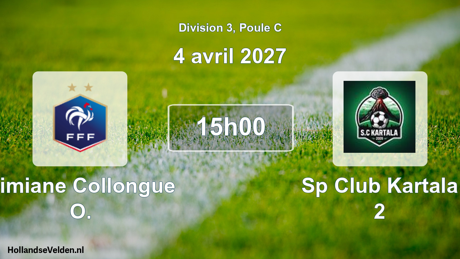 Match programmé: Simiane Collongue O. - Sp Club Kartala 2 (4 avril 2027)