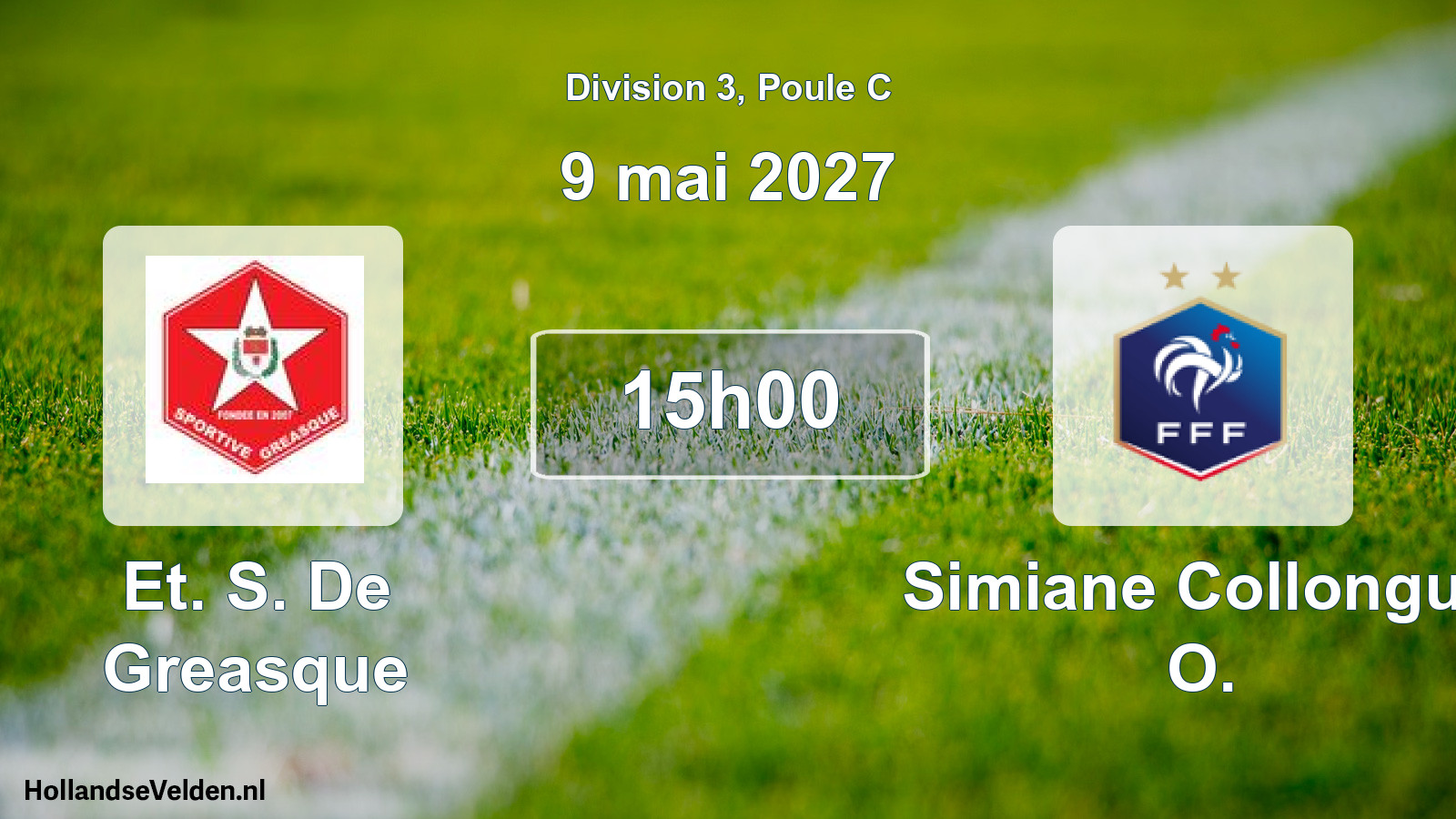 Match programmé: Et. S. De Greasque - Simiane Collongue O. (9 mai 2027)