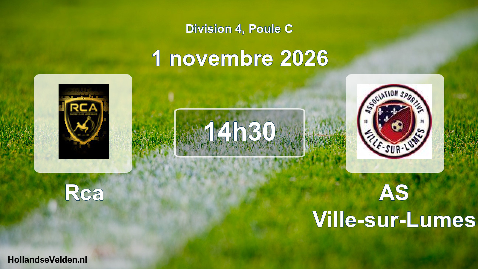 Geplande wedstrijd: Rca - AS Ville-sur-Lumes (1 november 2026)