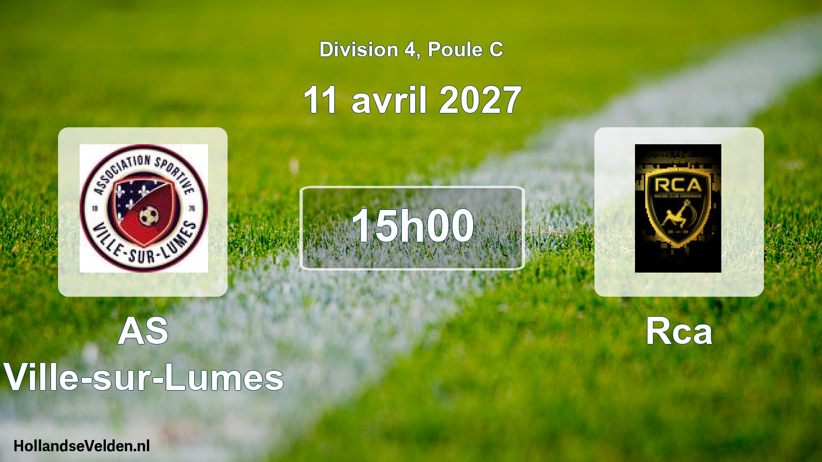 Match programmé: AS Ville-sur-Lumes - Rca (11 avril 2027)