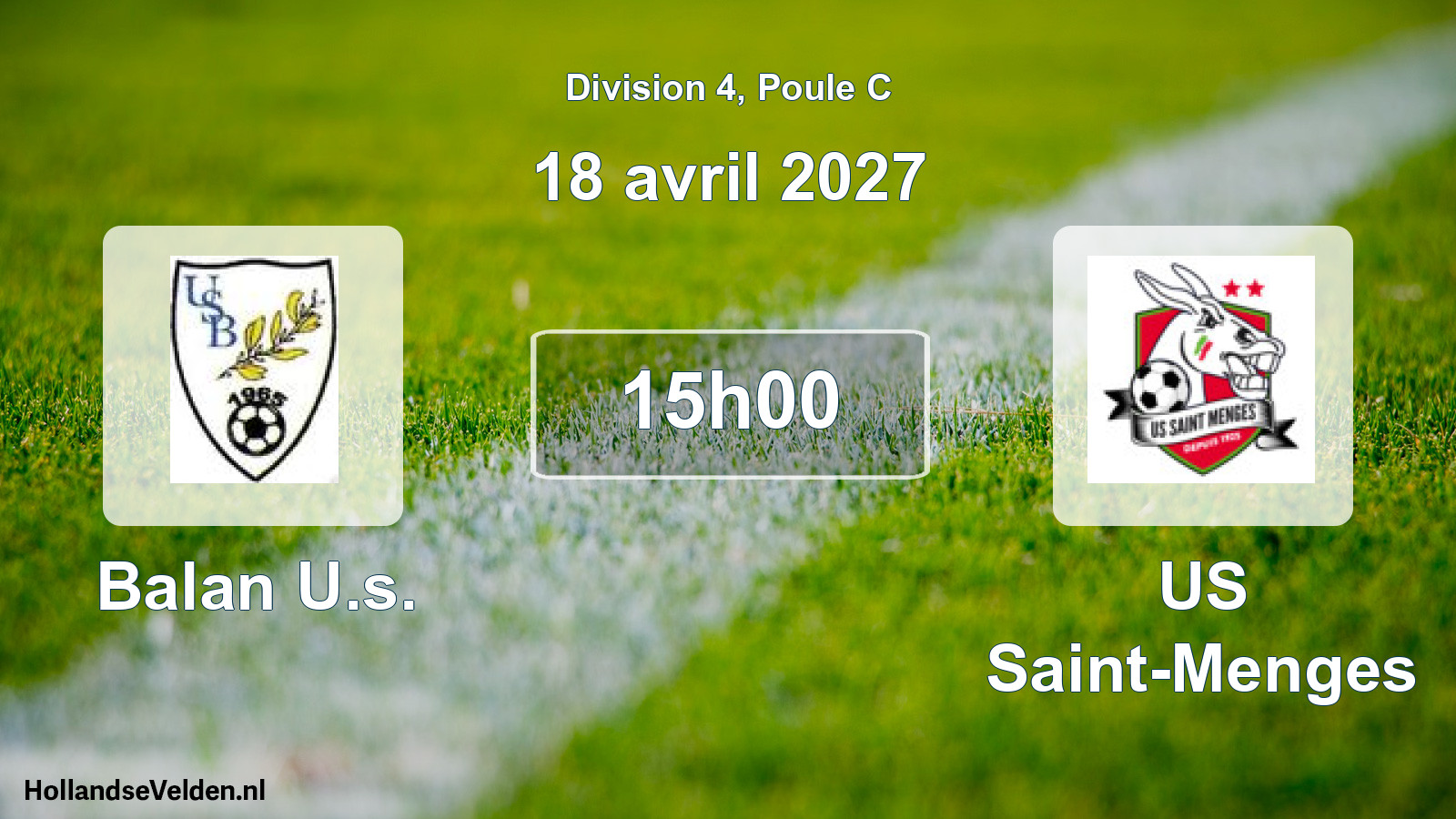 Scheduled Match: Balan U.s. - US Saint-Menges (18 April 2027)