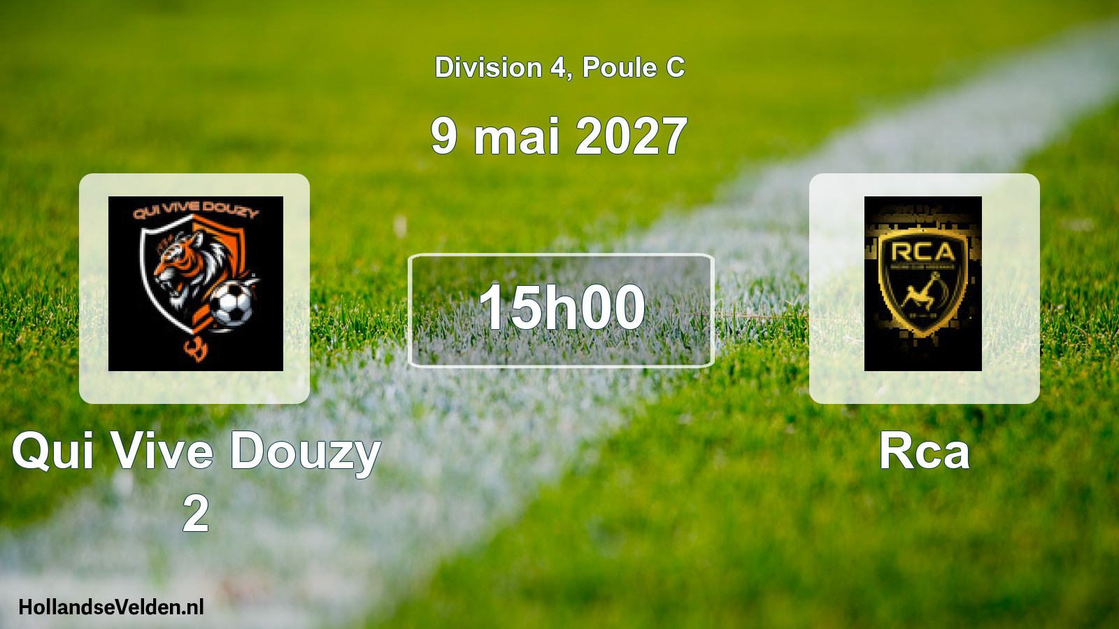 Geplande wedstrijd: Qui Vive Douzy 2 - Rca (9 mei 2027)