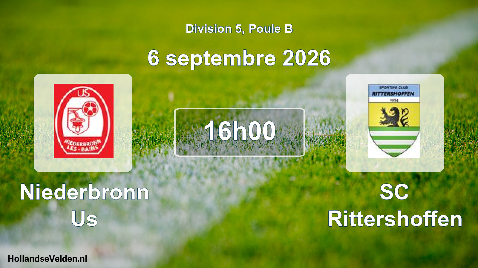 Scheduled Match: Niederbronn Us - SC Rittershoffen (6 September 2026)