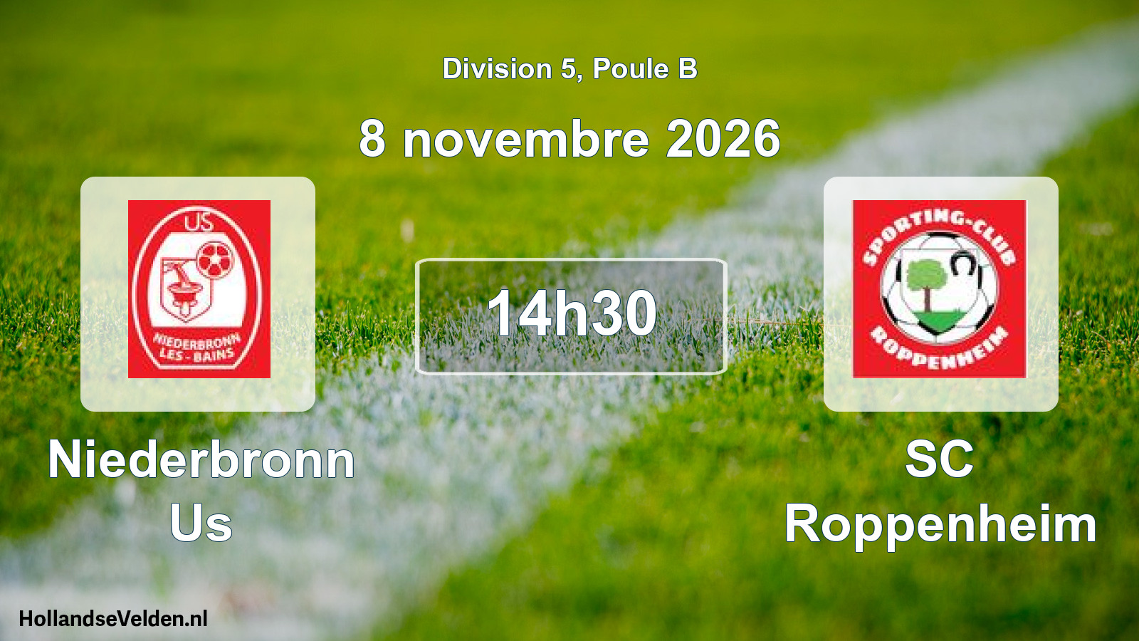 Scheduled Match: Niederbronn Us - SC Roppenheim (8 November 2026)