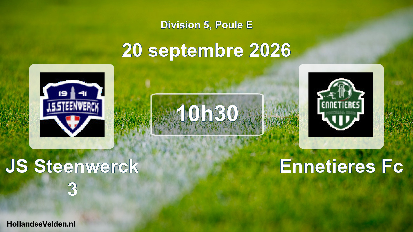 Match programmé: JS Steenwerck 3 - Ennetieres Fc (20 septembre 2026)
