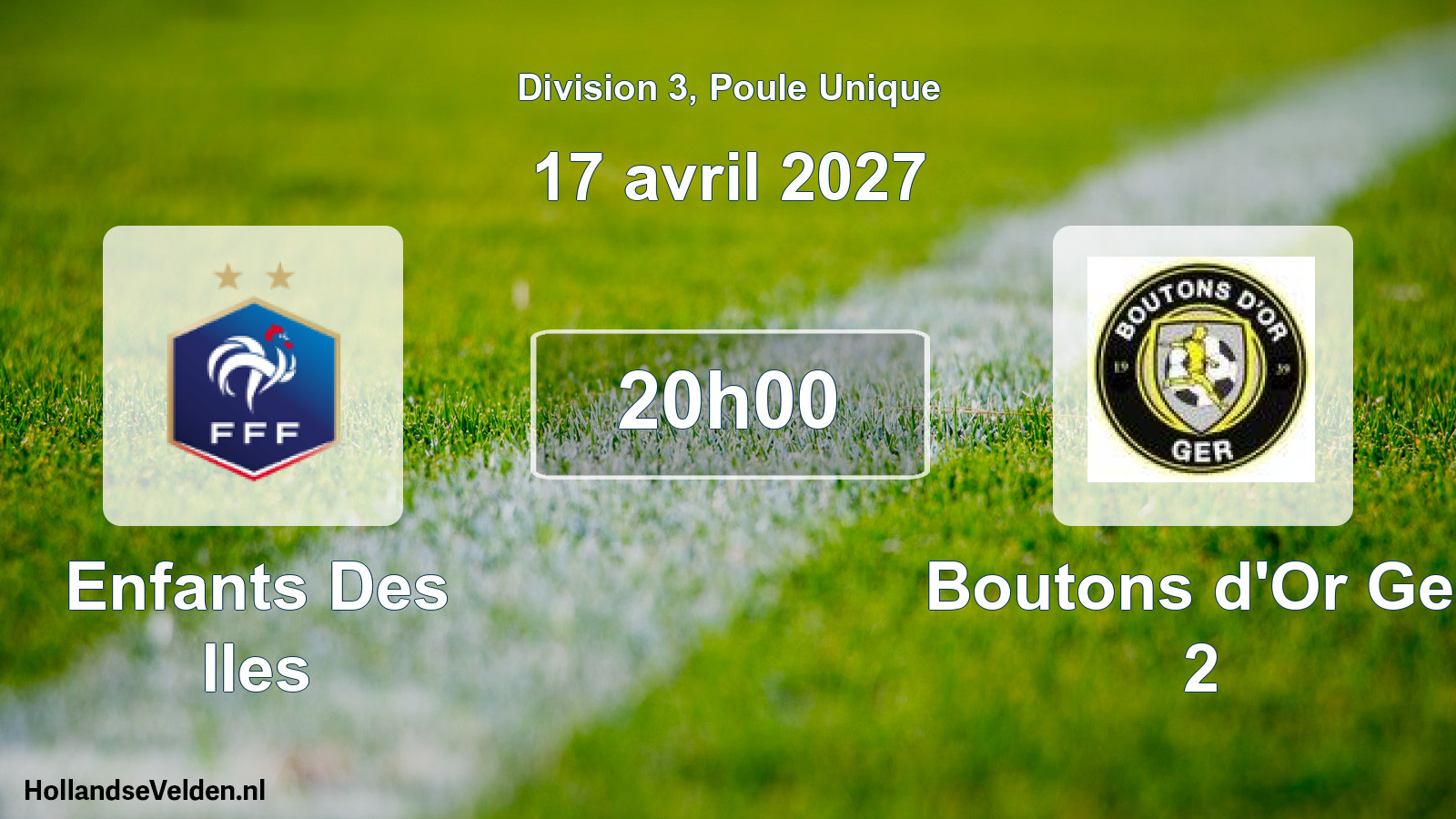 Match programmé: Enfants Des Iles - Boutons d'Or Ger 2 (17 avril 2027)