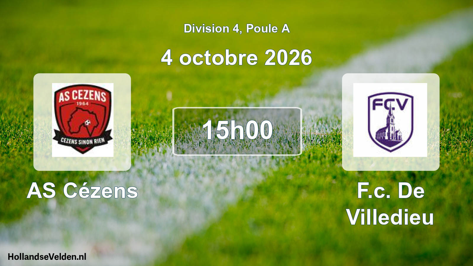 Scheduled Match: AS Cézens - F.c. De Villedieu (4 October 2026)