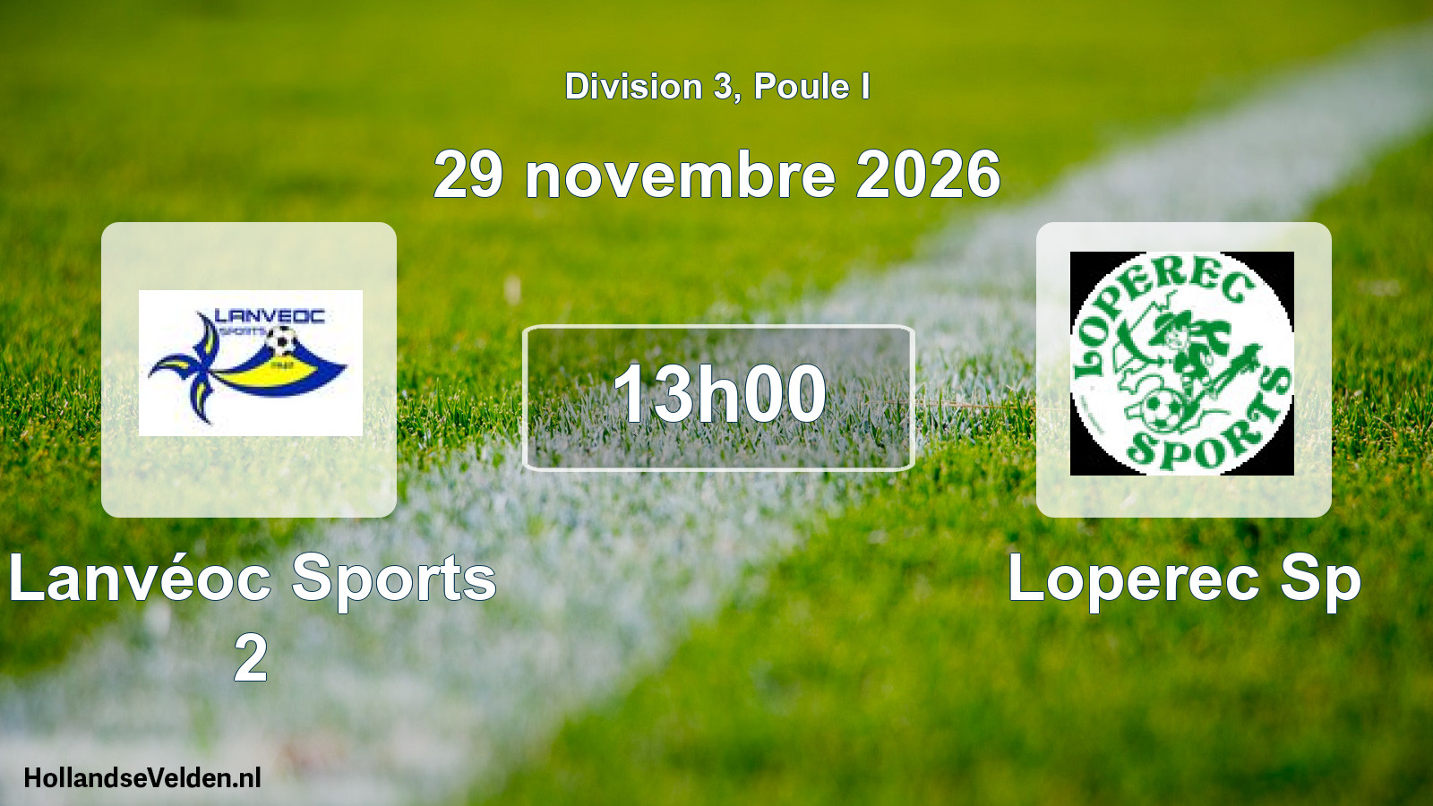 Match programmé: Lanvéoc Sports 2 - Loperec Sp (29 novembre 2026)
