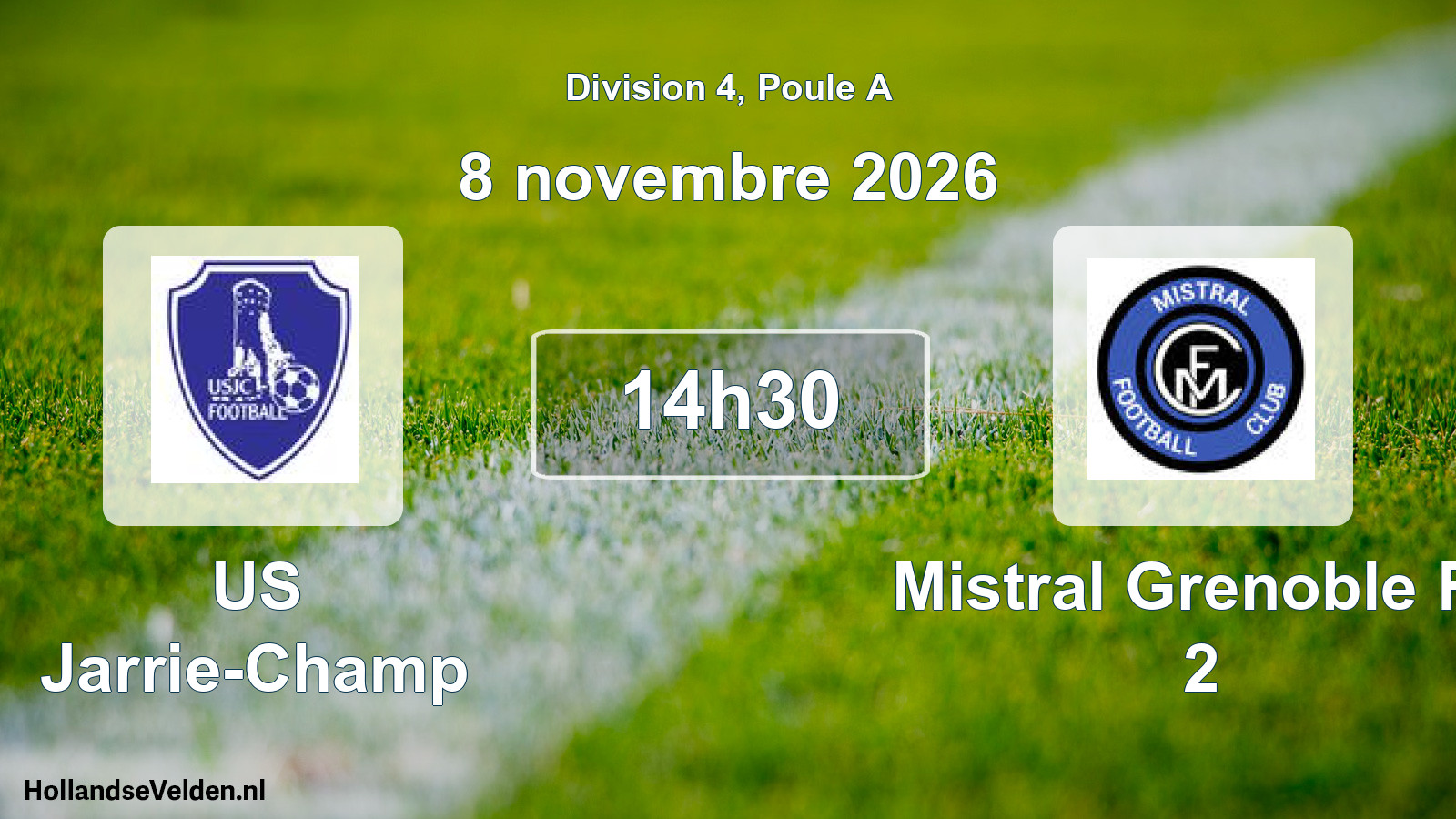 Scheduled Match: US Jarrie-Champ - Mistral Grenoble Fc 2 (8 November 2026)