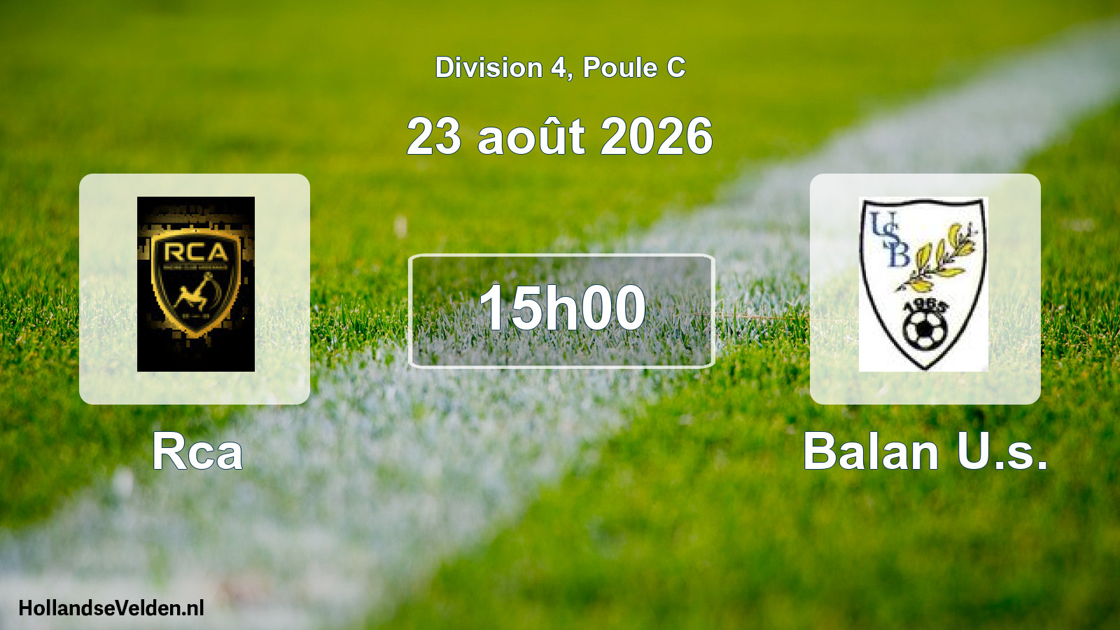 Match programmé: Rca - Balan U.s. (23 août 2026)