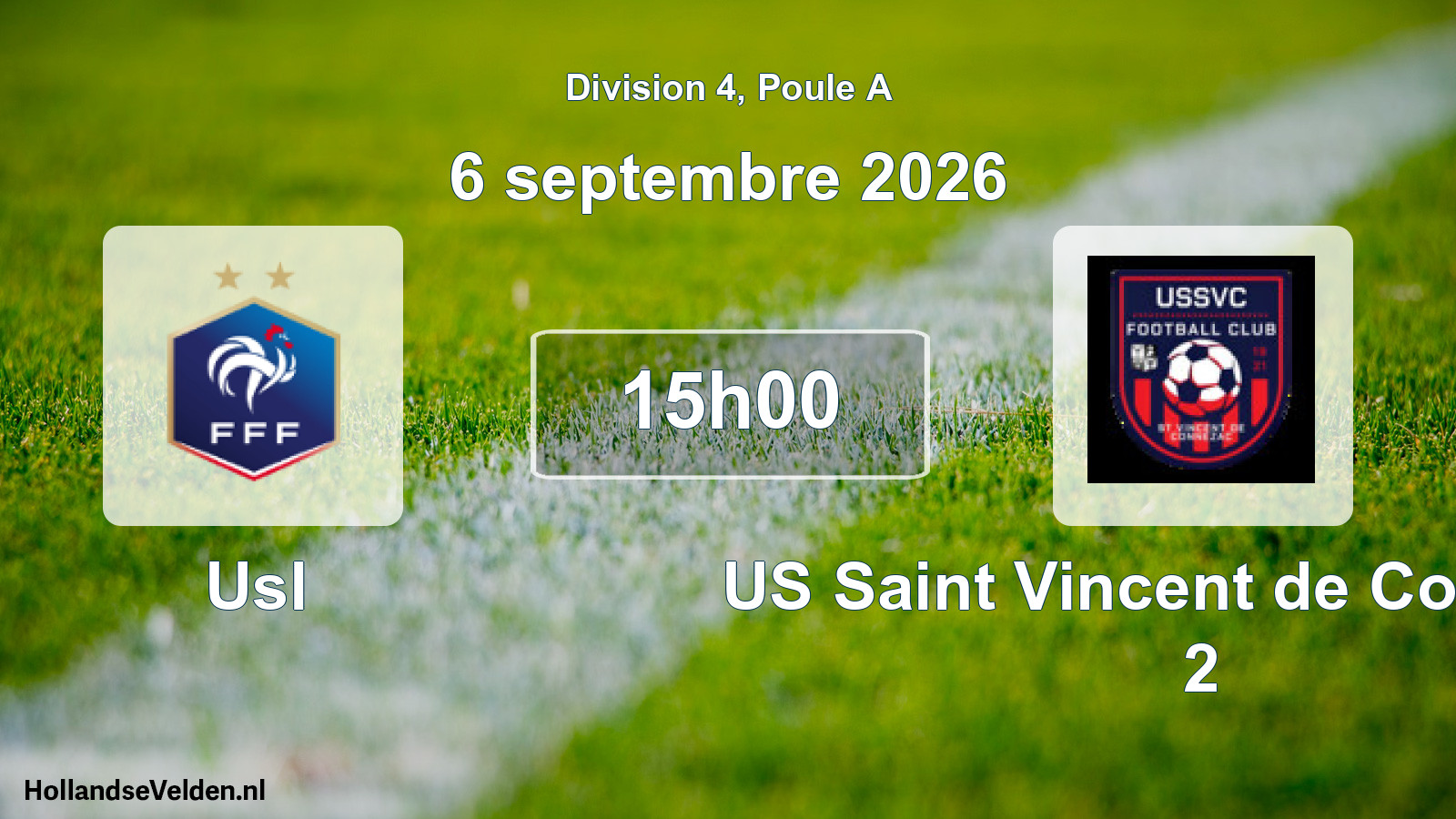Scheduled Match: Usl - US Saint Vincent de Connezac 2 (6 September 2026)