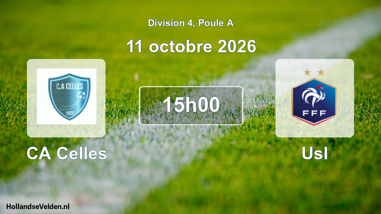 Scheduled Match: CA Celles - Usl (11 October 2026)