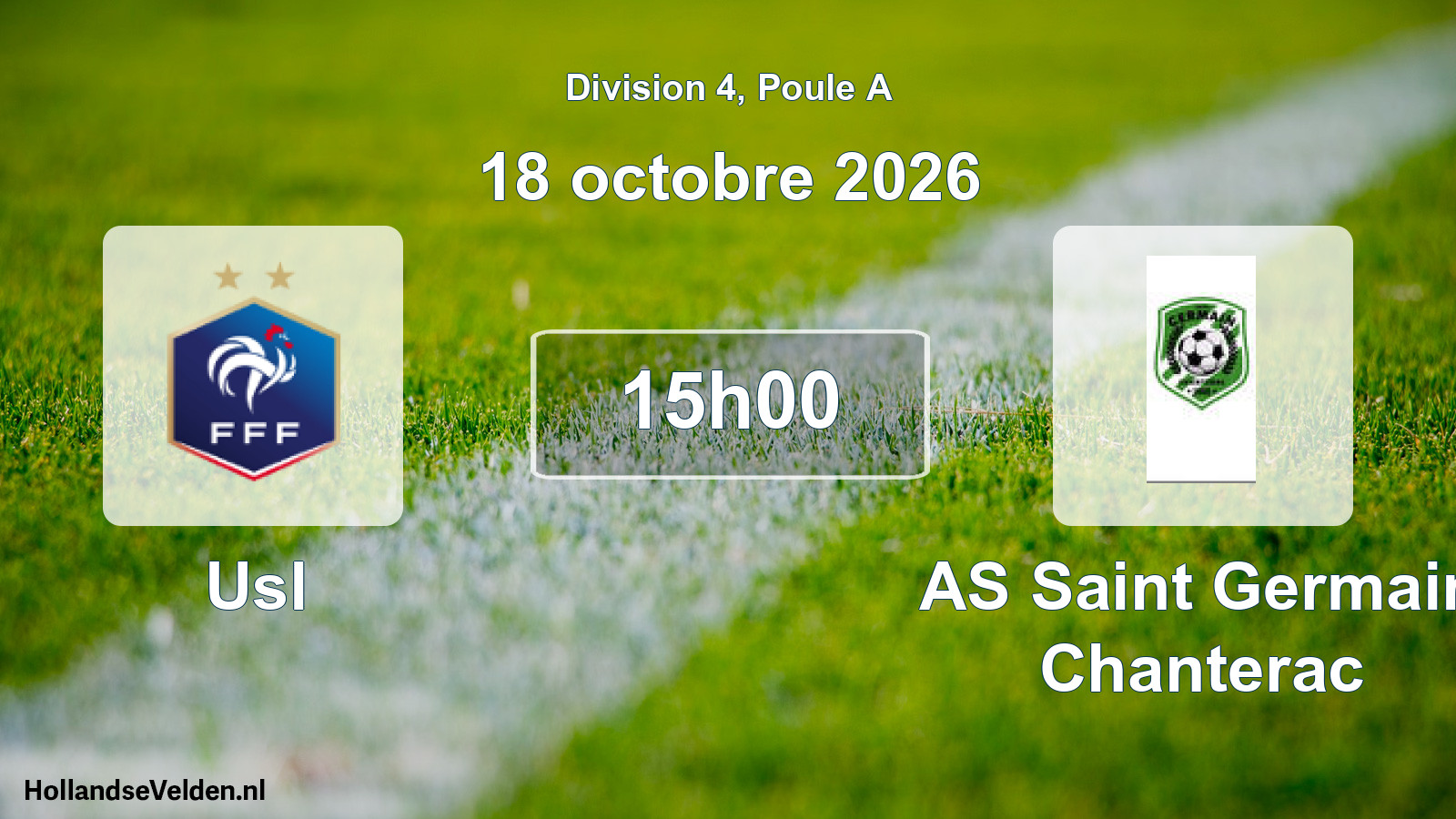 Scheduled Match: Usl - AS Saint Germain Chanterac (18 October 2026)