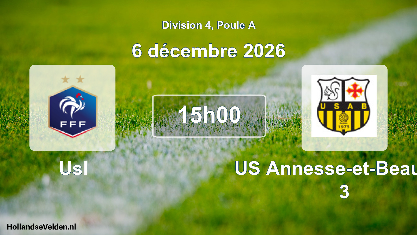 Scheduled Match: Usl - US Annesse-et-Beaulieu 3 (6 December 2026)