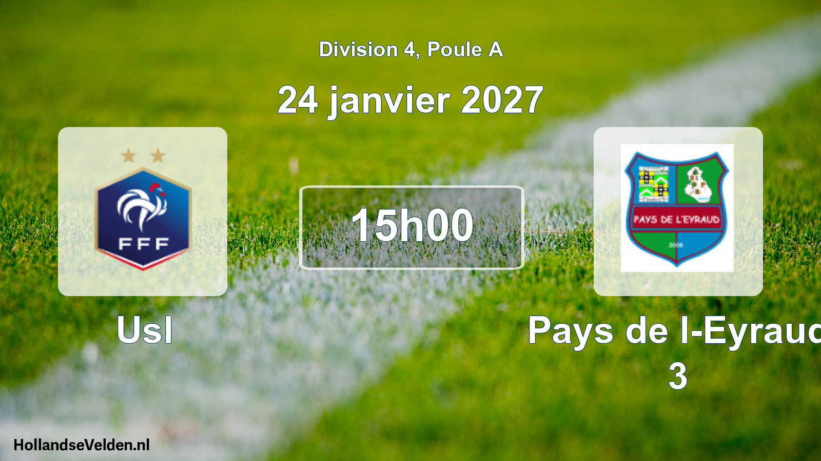 Scheduled Match: Usl - Pays de l-Eyraud 3 (24 January 2027)