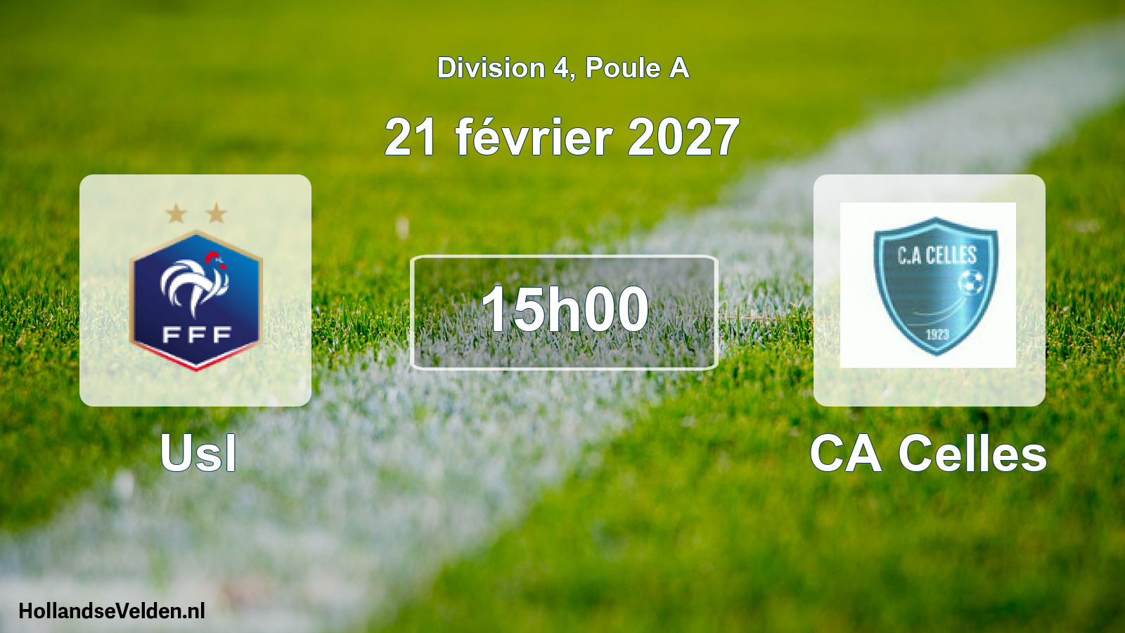 Scheduled Match: Usl - CA Celles (21 February 2027)