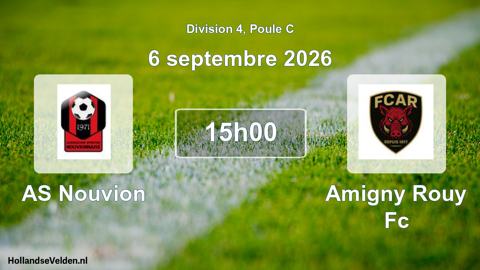 Scheduled Match: AS Nouvion - Amigny Rouy Fc (6 September 2026)