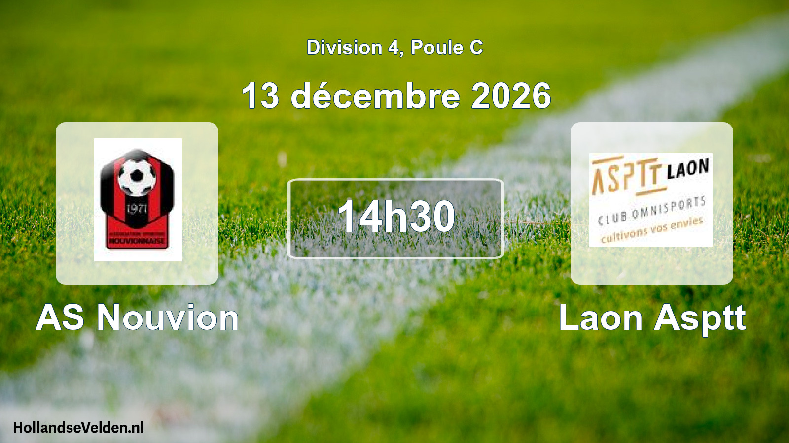 Geplande wedstrijd: AS Nouvion - Laon Asptt (13 december 2026)