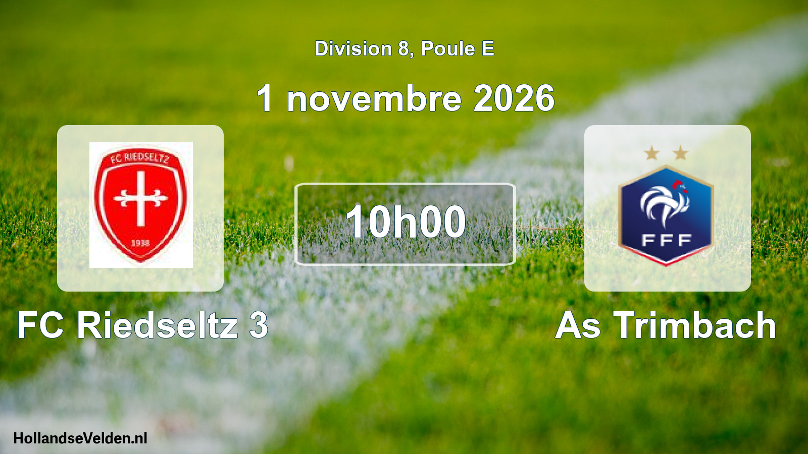 Scheduled Match: FC Riedseltz 3 - As Trimbach (1 November 2026)
