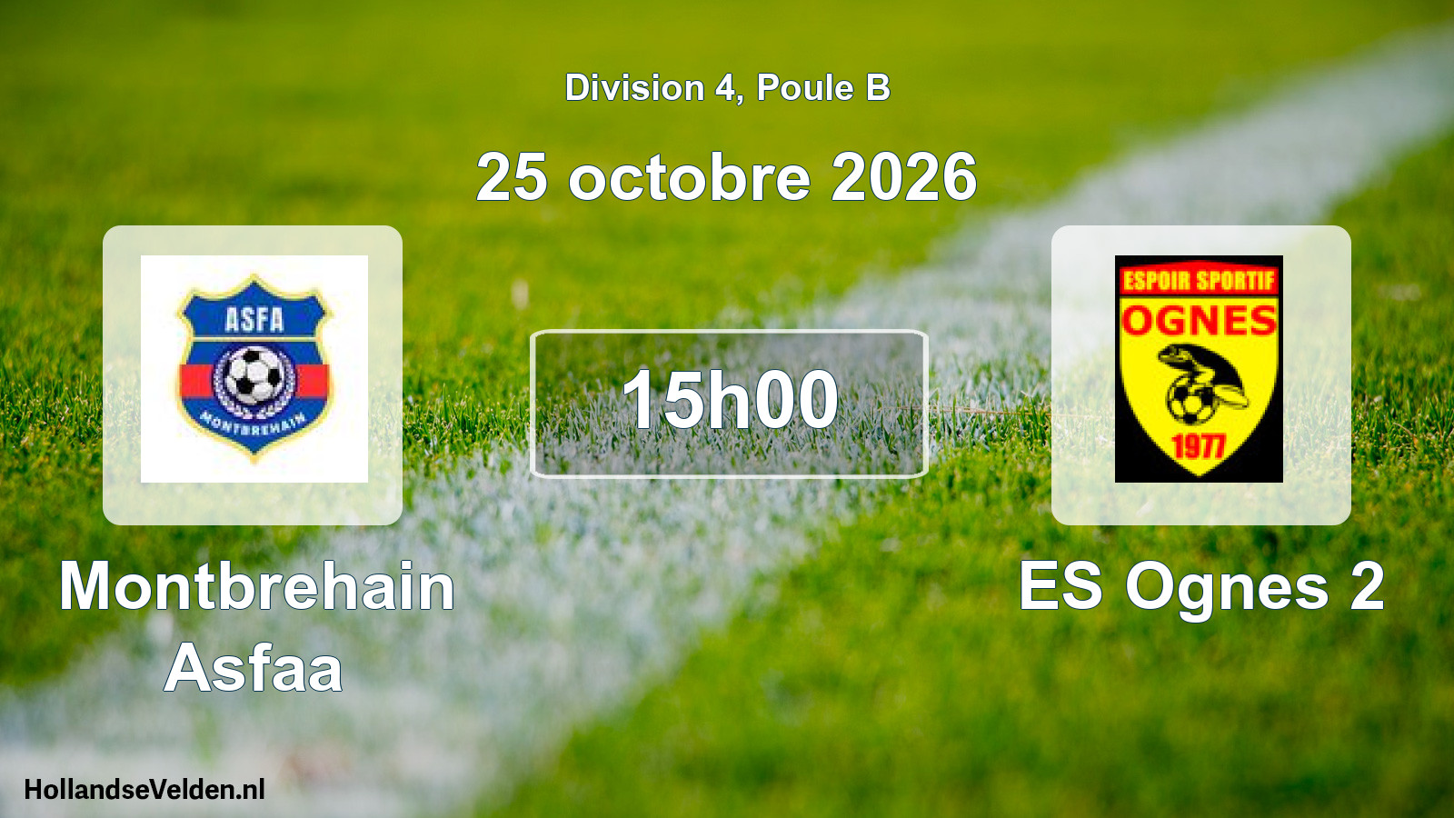 Scheduled Match: Montbrehain Asfaa - ES Ognes 2 (25 October 2026)