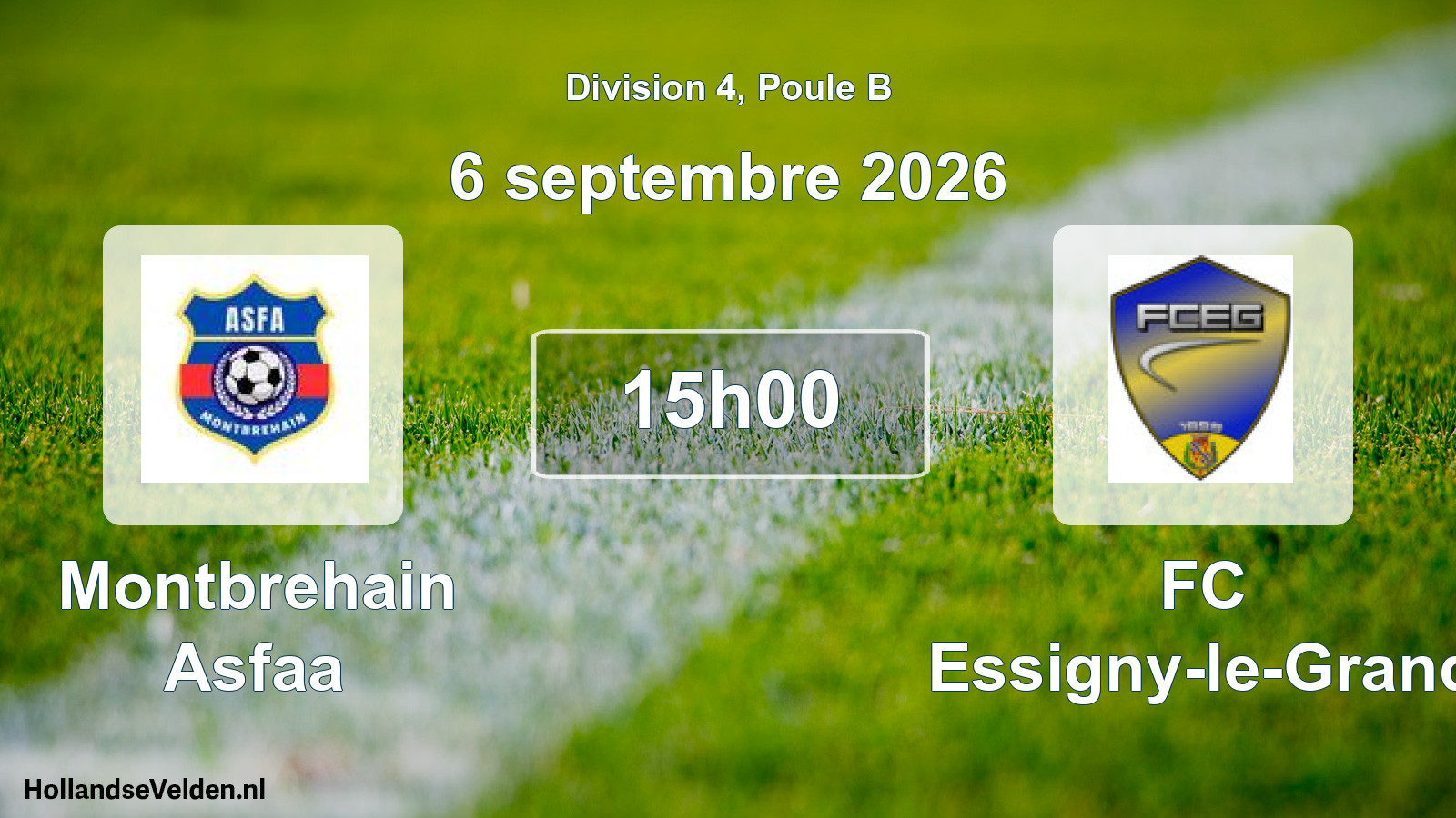Scheduled Match: Montbrehain Asfaa - FC Essigny-le-Grand (6 September 2026)