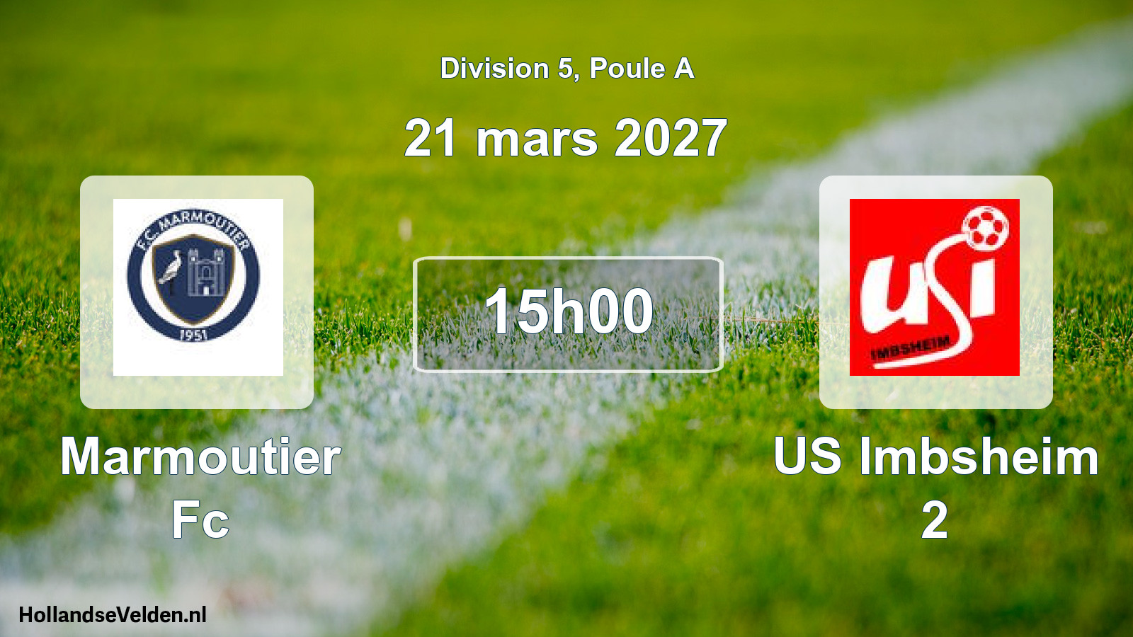 Match programmé: Marmoutier Fc - US Imbsheim 2 (21 mars 2027)