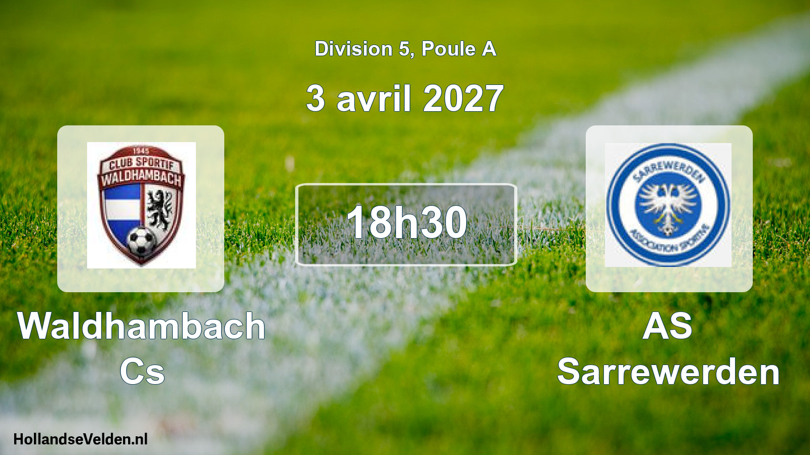 Scheduled Match: Waldhambach Cs - AS Sarrewerden (3 April 2027)