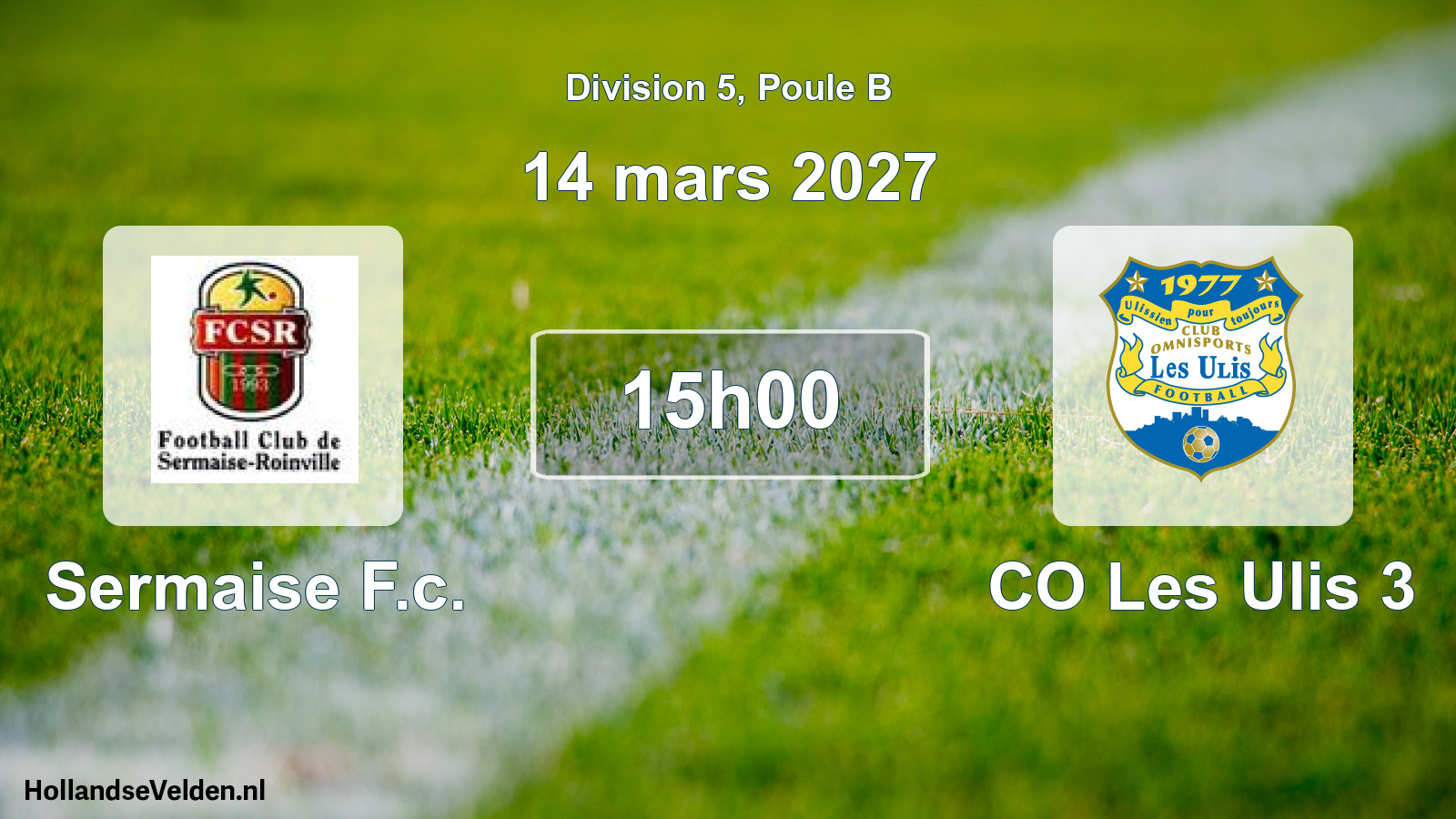 Scheduled Match: Sermaise F.c. - CO Les Ulis 3 (14 March 2027)