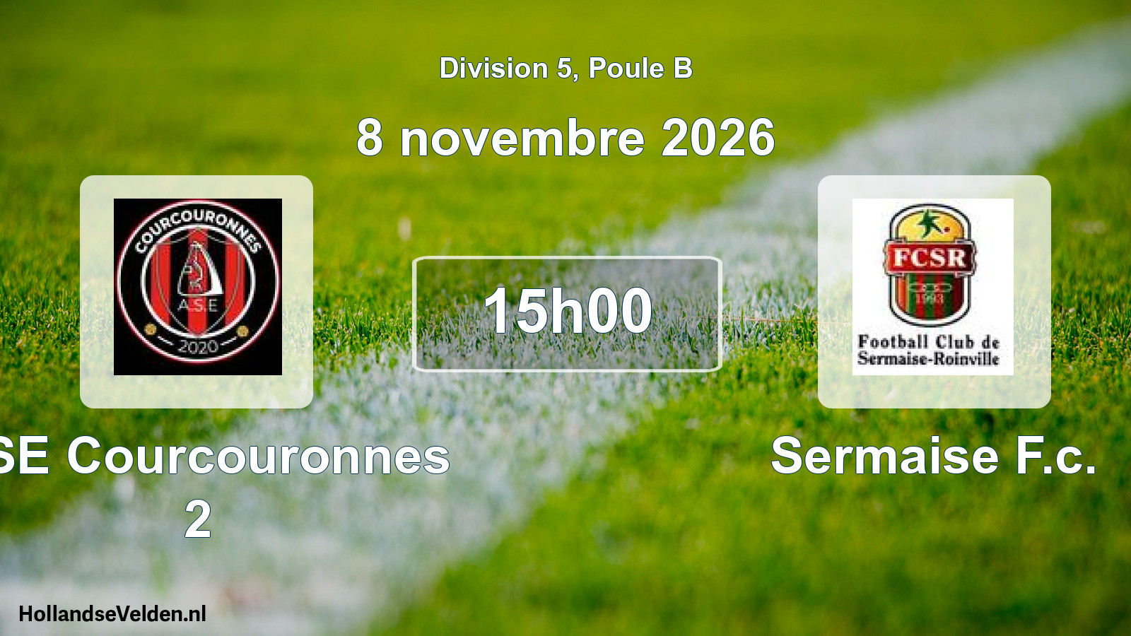 Scheduled Match: ASE Courcouronnes 2 - Sermaise F.c. (8 November 2026)