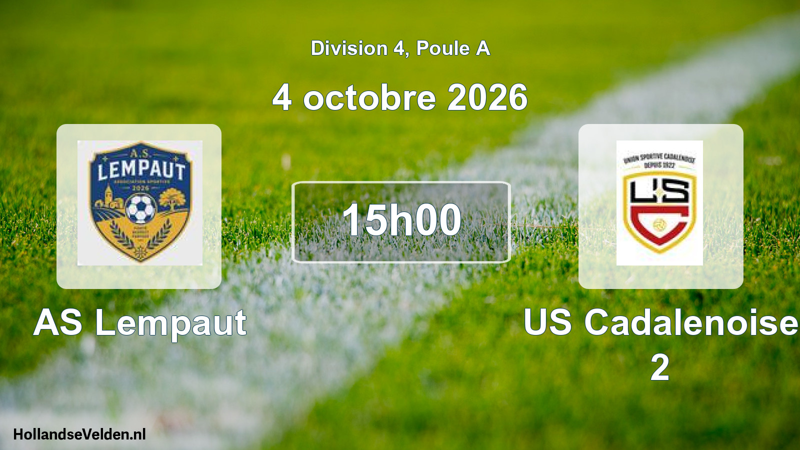 Scheduled Match: AS Lempaut - US Cadalenoise 2 (4 October 2026)