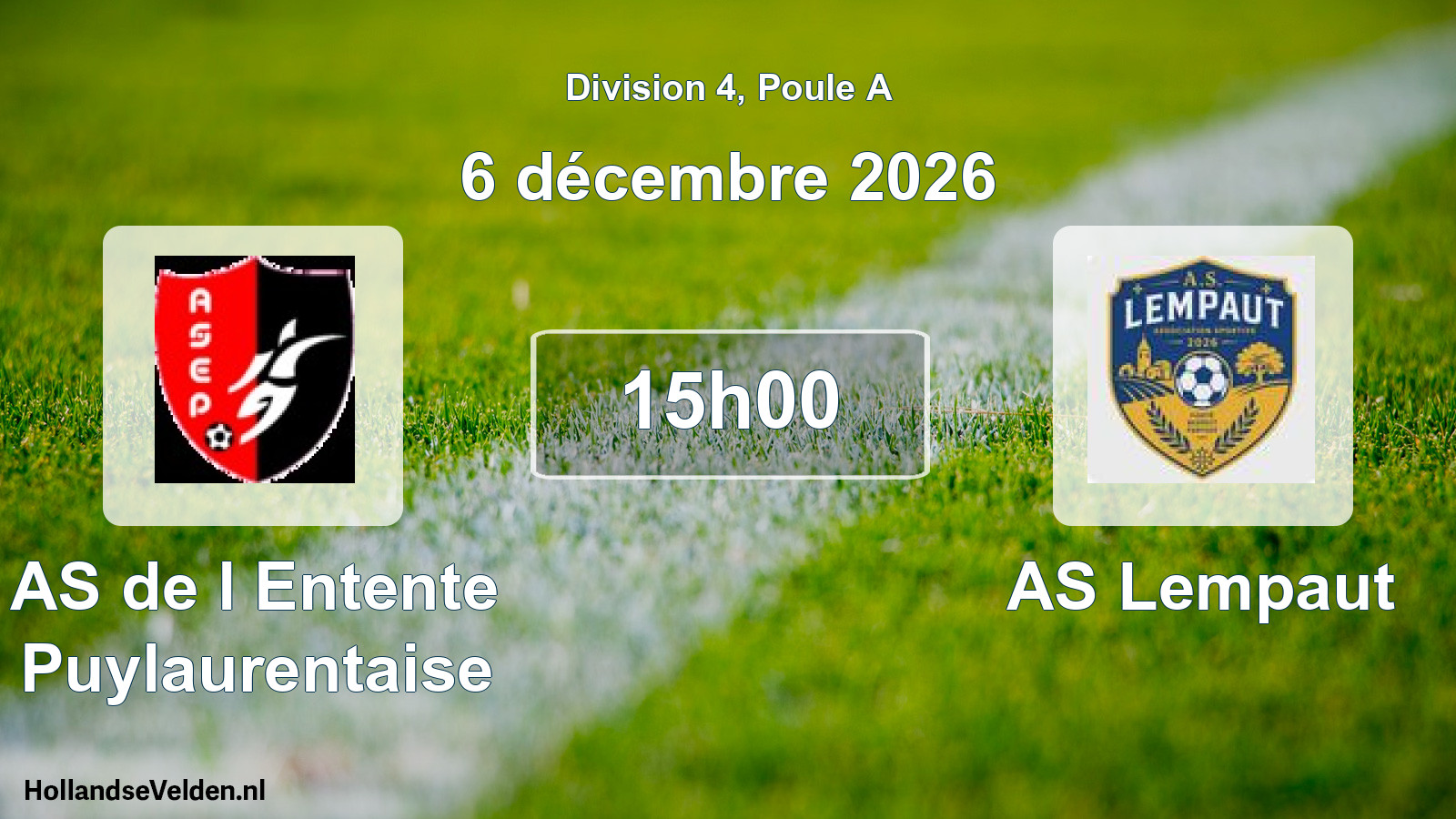 Geplande wedstrijd: AS de l Entente Puylaurentaise - AS Lempaut (6 december 2026)