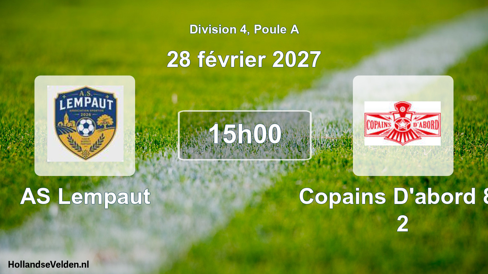Match programmé: AS Lempaut - Copains D'abord 81 2 (28 février 2027)