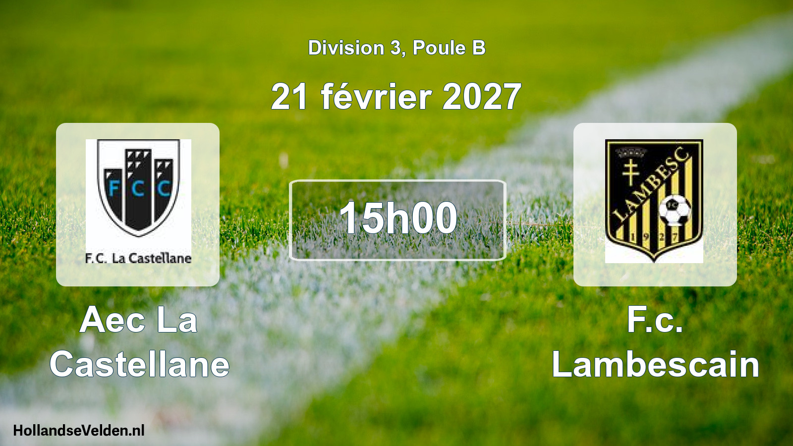 Match programmé: Aec La Castellane - F.c. Lambescain (21 février 2027)