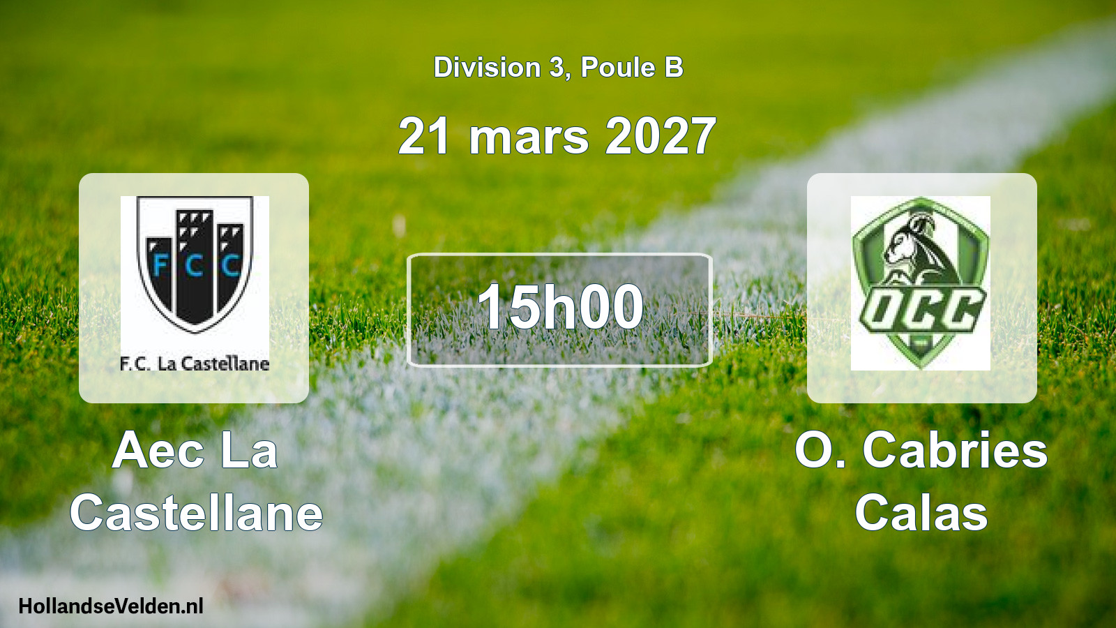 Match programmé: Aec La Castellane - O. Cabries Calas (21 mars 2027)