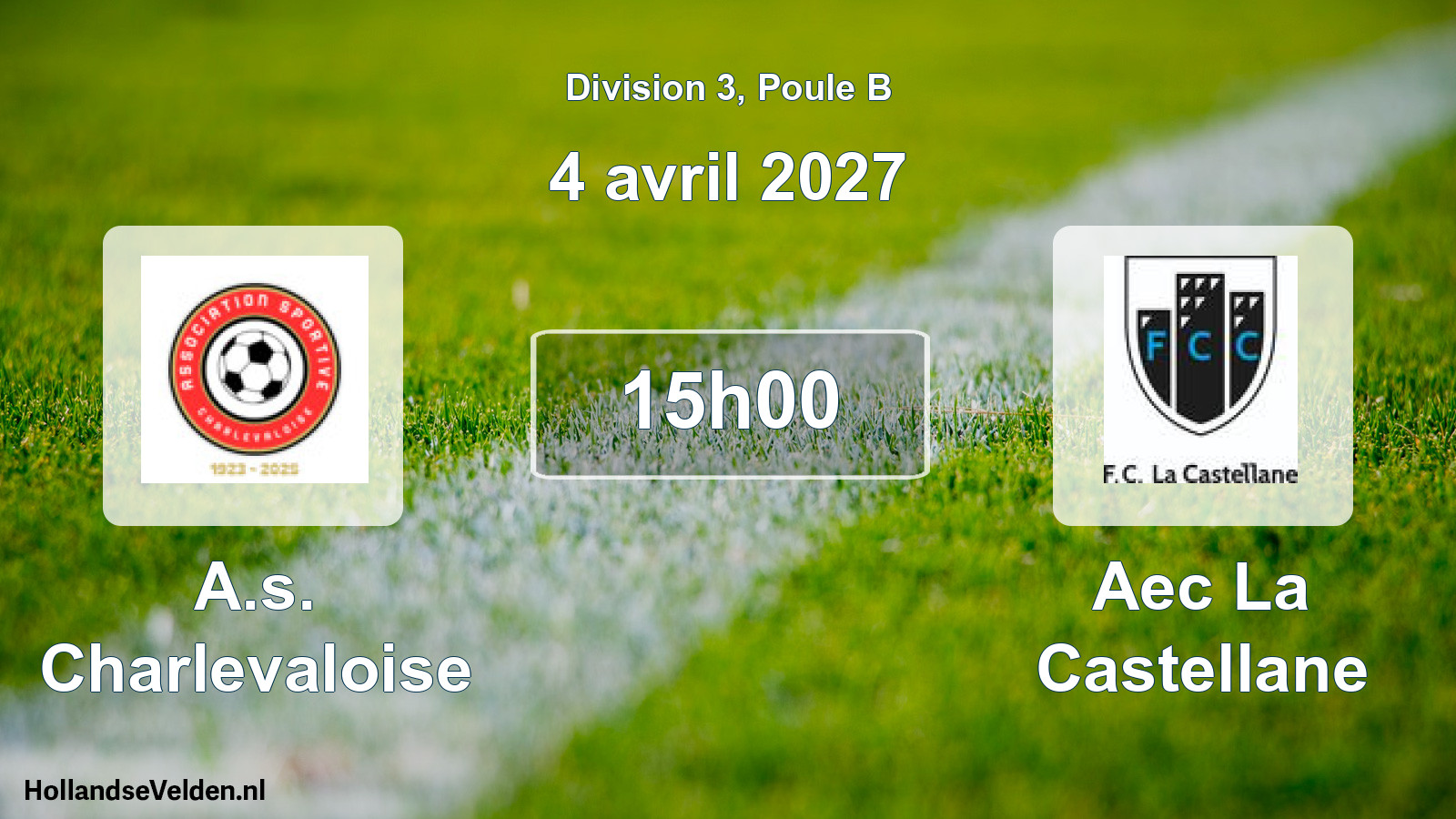 Scheduled Match: A.s. Charlevaloise - Aec La Castellane (4 April 2027)