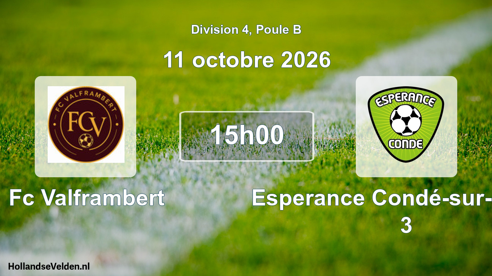 Match programmé: Fc Valframbert - Esperance Condé-sur-Sarthe 3 (11 octobre 2026)
